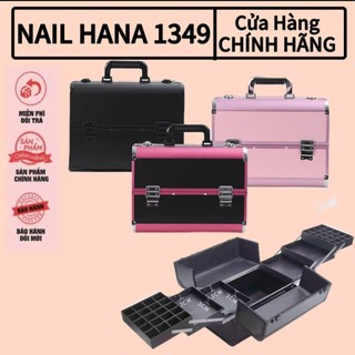  Cốp nhôm 3 tầng đựng nail mi size to cao cấp - Cốp đựng đồ trang điểm phun xăm thẩm mỹ vừa máy hơ T8  37x29x23cm  