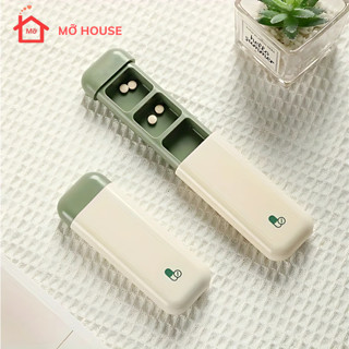  Hộp chia thuốc mini cầm tay Hộp đựng thuốc di động Hộp bảo quản thuốc chống ánh sáng chống ấm 