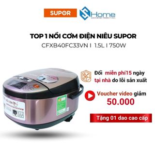 Nồi cơm điện lòng Niêu đa năng  kèm vỉ hấp Supor 1.5L CFXB40FC33VN-75  chính hãng bảo hành 12 tháng
