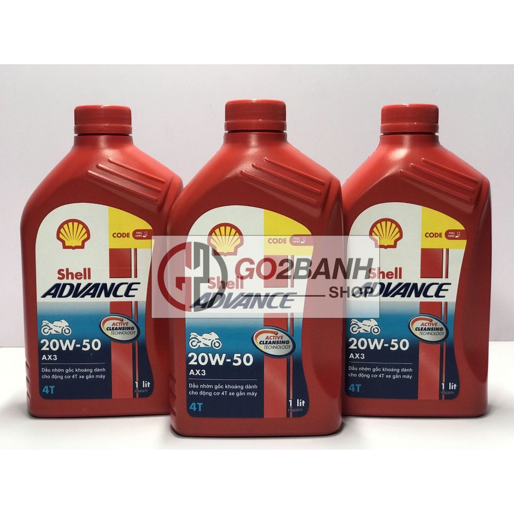 Nhớt Shell Advance Ax3 20W50 xe số