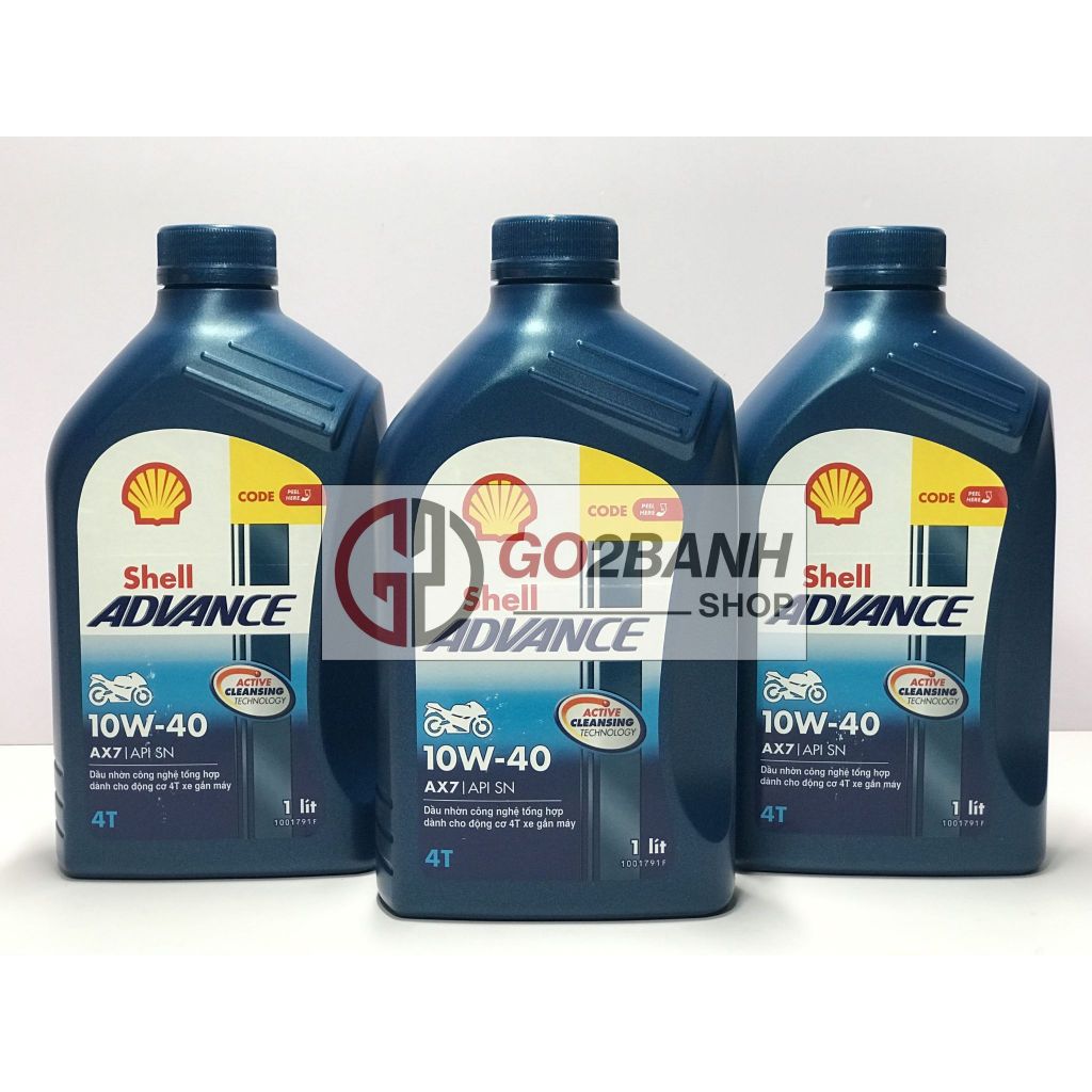 Nhớt Shell Advance Ax7 10W40 xe số