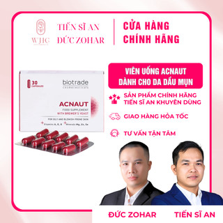 Viên uống Biotrade Acnaut Food Supplement dành cho da mụn, hộp 30 viên, dùng cho nam và nữ