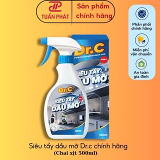  Siêu tẩy dầu mỡ chính hãng Dr.C làm sạch lưới lọc máy hút mùi mặt bếp ga và các vật dụng nhà bếp dung tích 500ml 
