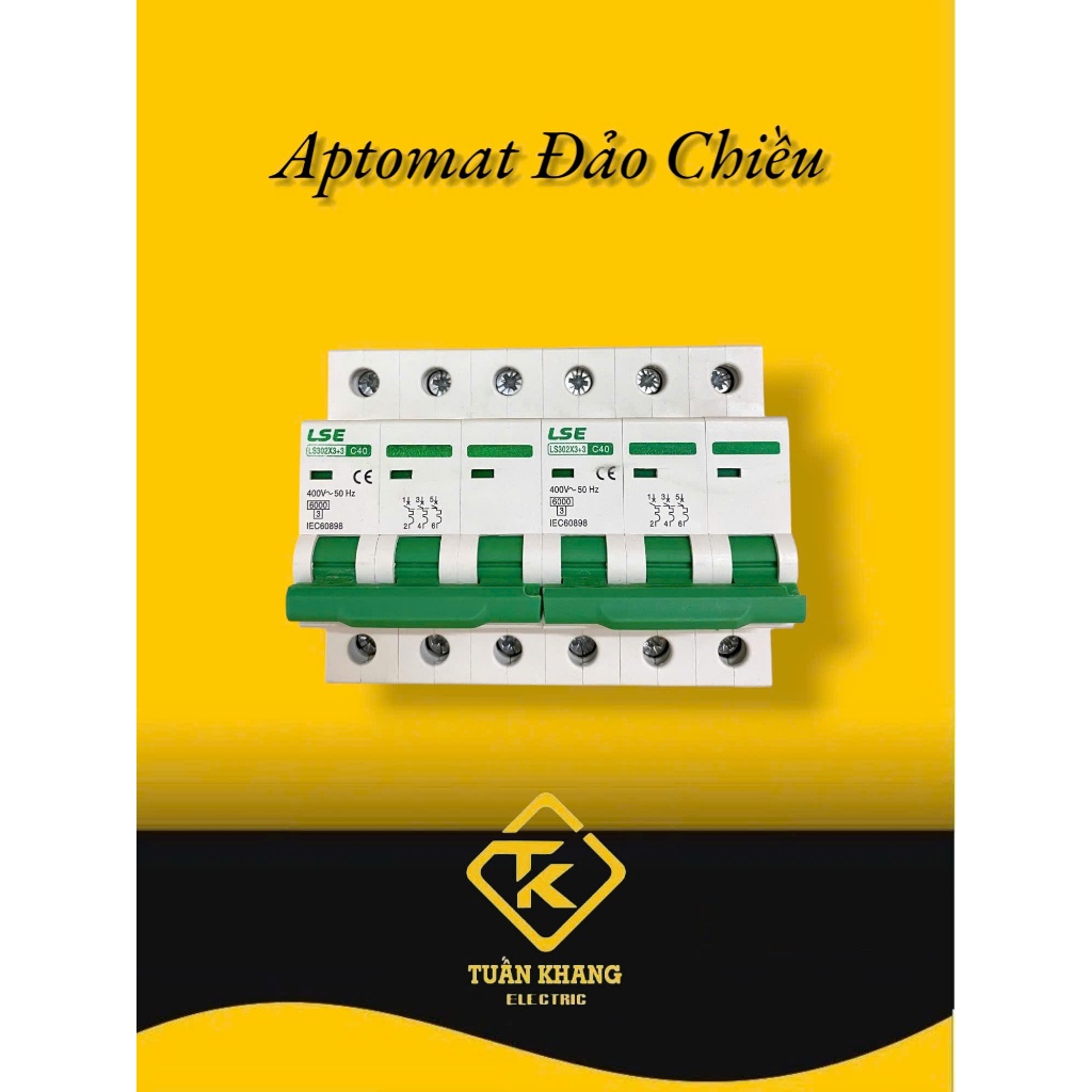 [Chính hãng] [Siêu Sale] Aptomat Đảo Chiều 3 Pha (CB Đảo) 32A - 40A -50A-63A-LSE - Duhal 3 pha 63A