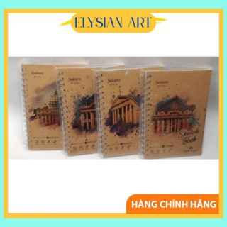 Sổ Vẽ Lò Xo Sakura Kraft 180gsm A3/A4/A5 – 30 Tờ, Giấy Nhám Nhẹ, Dùng Cho Chì Màu, Phấn, Màu Nước