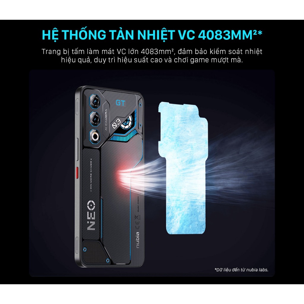 Điện thoại Gaming Nubia Neo 3 GT 5G 24(12+12)GB I 256GB I OLED 1300 nits I 6000mAh sạc 80W I Game Space 3.0 | BigBuy360 - bigbuy360.vn