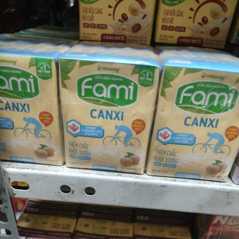 Sữa Fami Canxi Có Đường 200ml – Thùng 36 Hộp | Tăng Cường Canxi