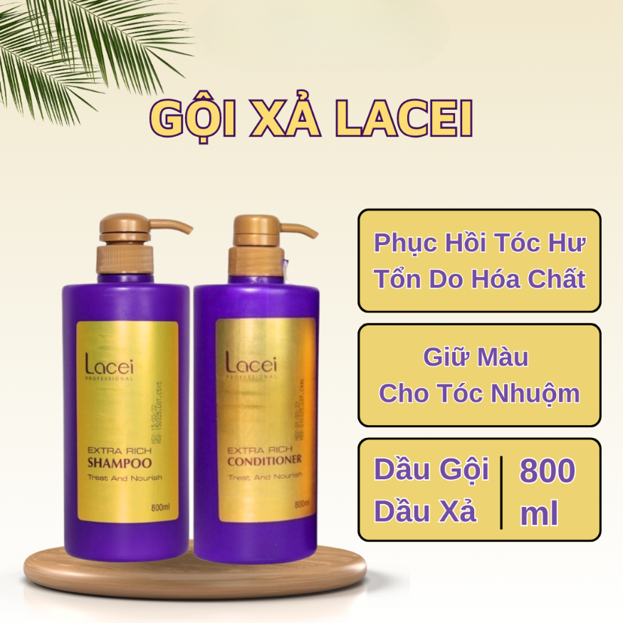Dầu gội , dầu xã LAICE 800ml phục hồi tóc hư tổn, giúp mềm mượt tóc , siêu thơm.