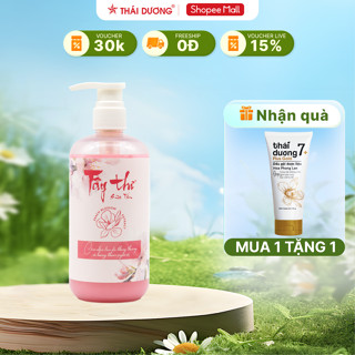 Combo  Sữa tắm Tây Thi 500ml hương hoa Đào giảm mụn lưng , ngực , làm sạch da tặng Sữa Tắm  Thái Dương 7 plus 50ml_STD