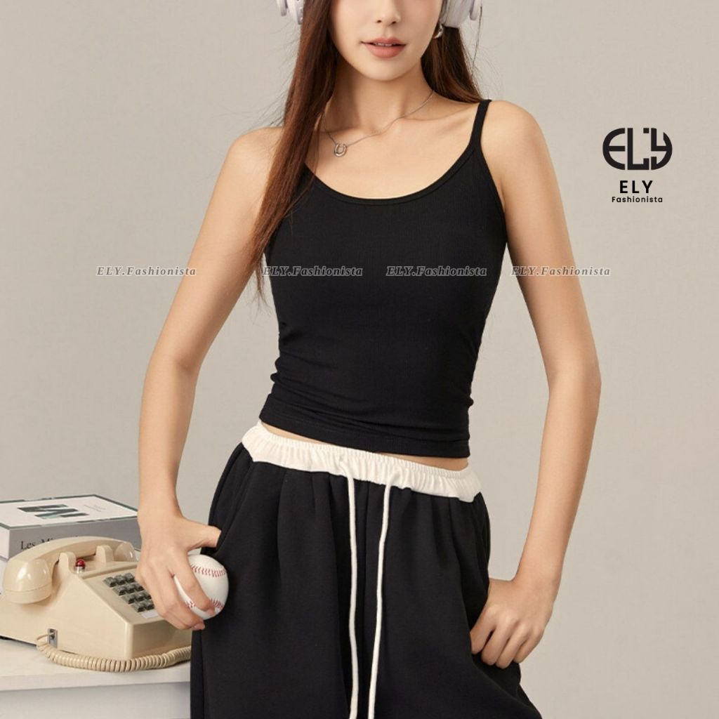Áo Hai Dây Nữ Ôm Body Chất Borib Co Giãn Mềm Mịn Áo TankTop Basic Mặc Trong Mặc Ngoài Đều Đẹp ELY313 | BigBuy360 - bigbuy360.vn