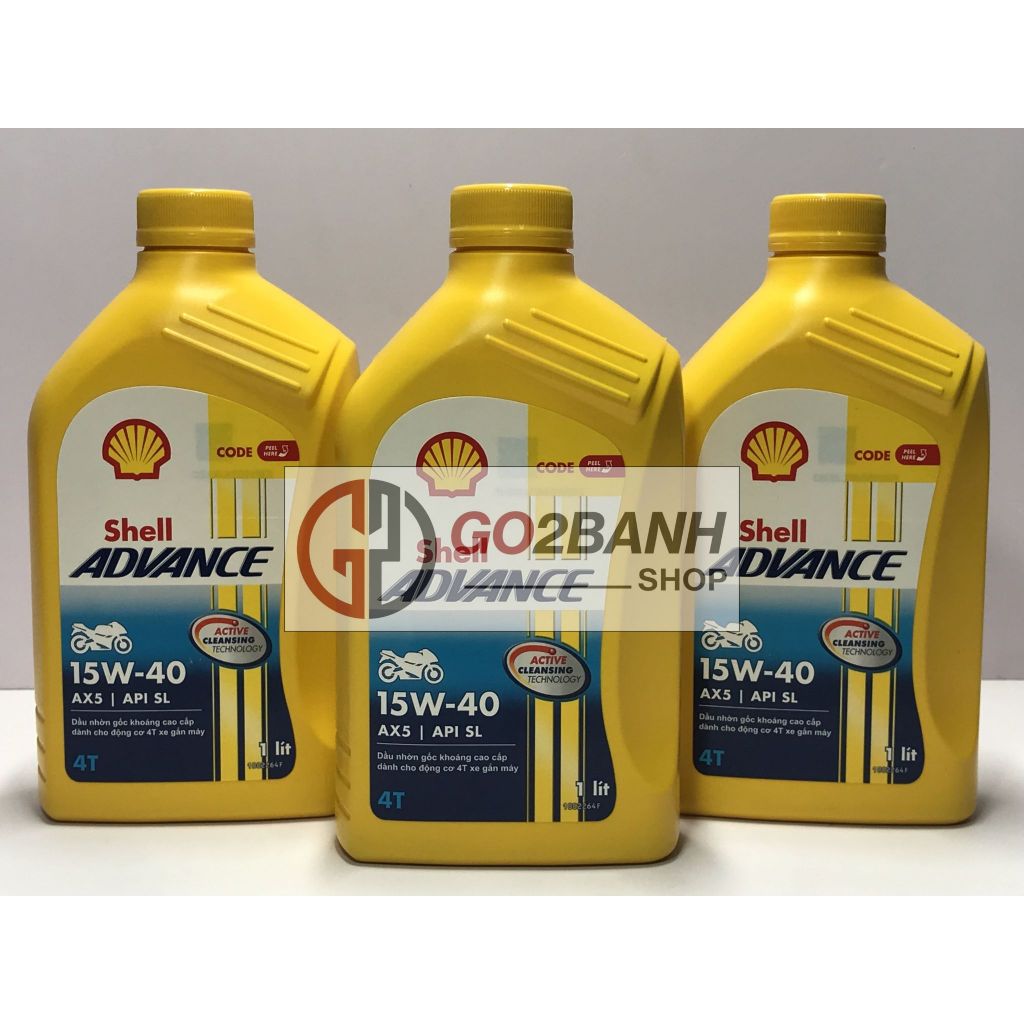 Nhớt Shell Advance Ax5 15W40 xe số