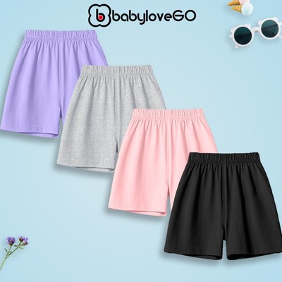 Quần đùi cho bé chất liệu cotton sợi thoáng mát co giãn size từ 8 đến 40kg BabyloveGO