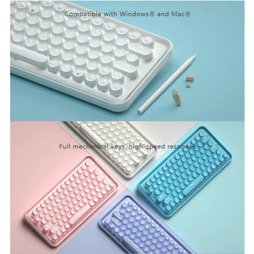 Bàn phím cơ không dây Rapoo Ralemo Pre 5 RA Sw Blue | Kết nối Bluetooth / Wireless 2.4GHz | Pin 4000mAh | Bảo hành 1 năm | BigBuy360 - bigbuy360.vn