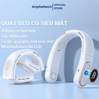 Quạt Mini Đeo Cổ BLADELESS NECKFAN A339, Quạt Đeo Cổ Thông Minh Tích Điện Không Cánh, Máy Quạt Treo Cổ Pin 4000mAh