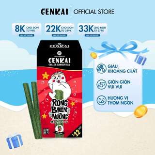 Combo 2 Rong Biển Nướng Cuộn GENKAI Hộp 43.2g (3.6g x 12 gói)