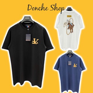 Áo Thun Lê Vít Thêu Chữ Hoạ Tiết Phi Ngựa Cực Đẹp - Áo Phông Nam Nữ Lờ Vờ Chất Cotton Cao Cấp 664077