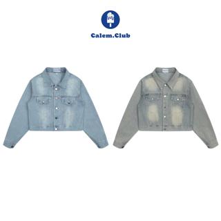 Calem Club - Áo khoác jean form CROPTOP form unisex nam nữ denim jacket
