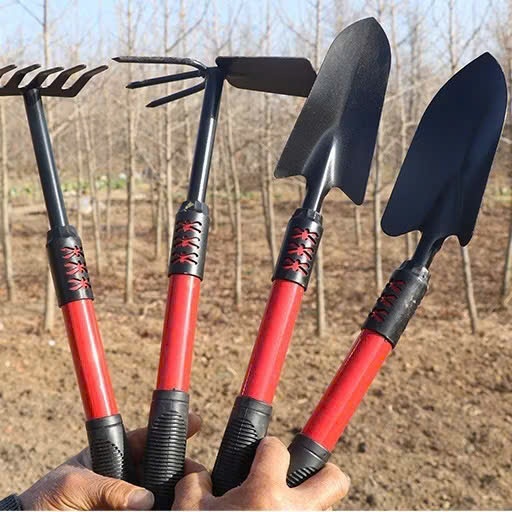 COMBO 4 MÓN LÀM VƯỜN TAY CẦM BỌC CAO SU CHẮC CHẮN - Set 4 Chi Tiết Làm Vườn Tiện Lợi,Bộ Dụng Cụ Làm 