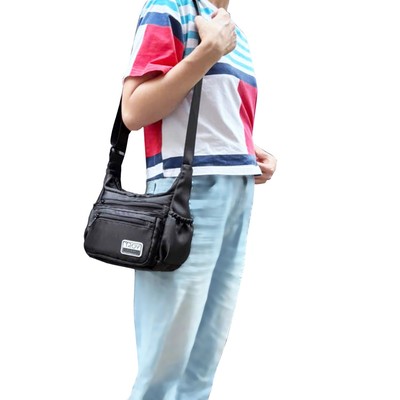 Túi đeo chéo nhiều ngăn TROY SLAY BAG chất vải dù trượt nước, size 21 cm