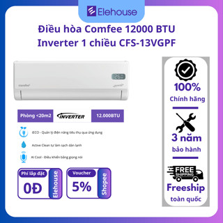 Điều hòa Comfee 1 chiều 12000 BTU model CFS-13VGPF, CFS-13VGPF làm mát, tiết kiệm điện-Chính hãng bảo hành tại nhà 2 năm