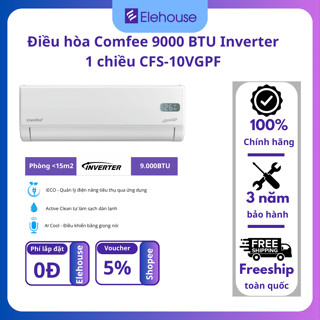 Điều hòa Comfee 1 chiều 9000 BTU model CFS-10VGPF, CFS-10VGPF làm mát, tiết kiệm điện- Chính hãng bảo hành tại nhà 2 năm