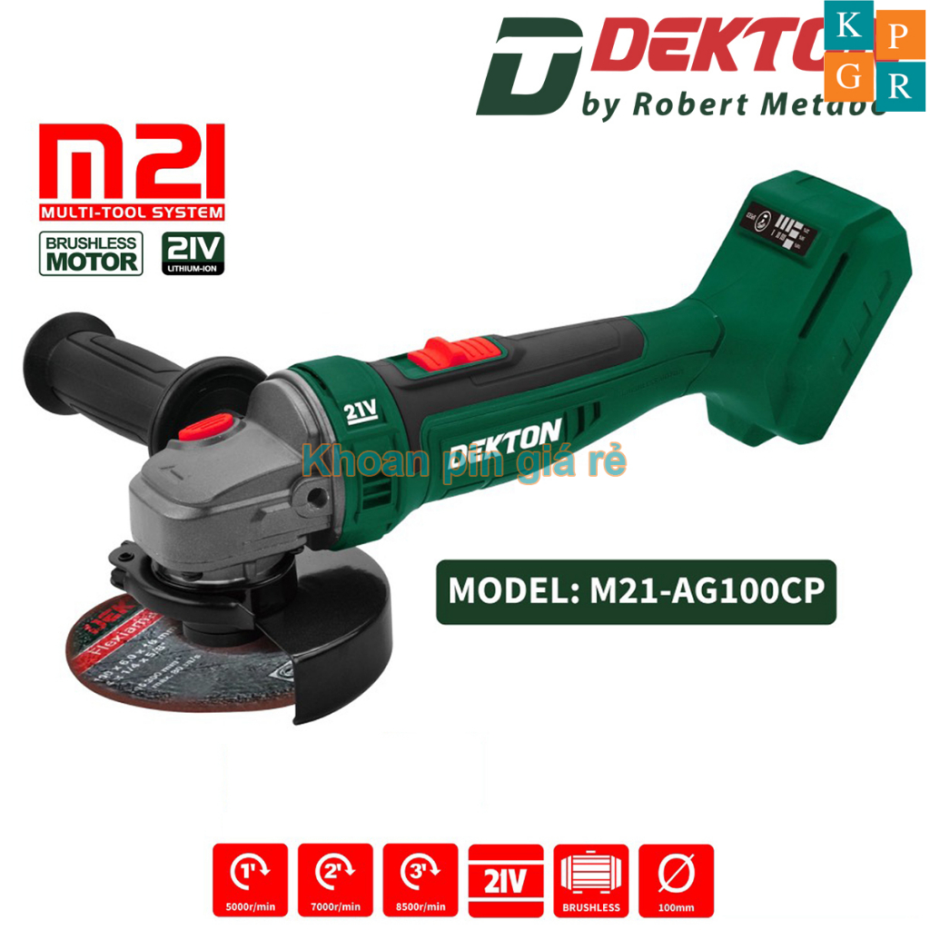 Máy mài góc pin 21V Dekton M21-AG100CP