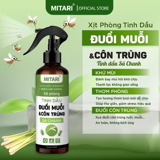  Chai Xịt Phòng Đuổi Muỗi Và Côn Trùng Tinh Dầu Sả Chanh MITARI 250ml Khử Mùi Thơm Phòng Khử Khuẩn 