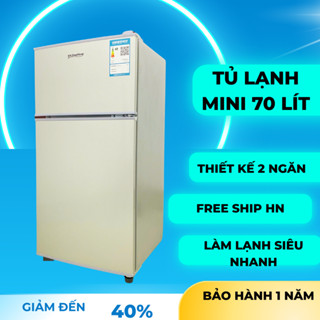 Tủ lạnh mini chính hãng ,tủ lạnh 2 ngăn 70 lít , làm lạnh siêu nhanh siêu tiết kiệm điện