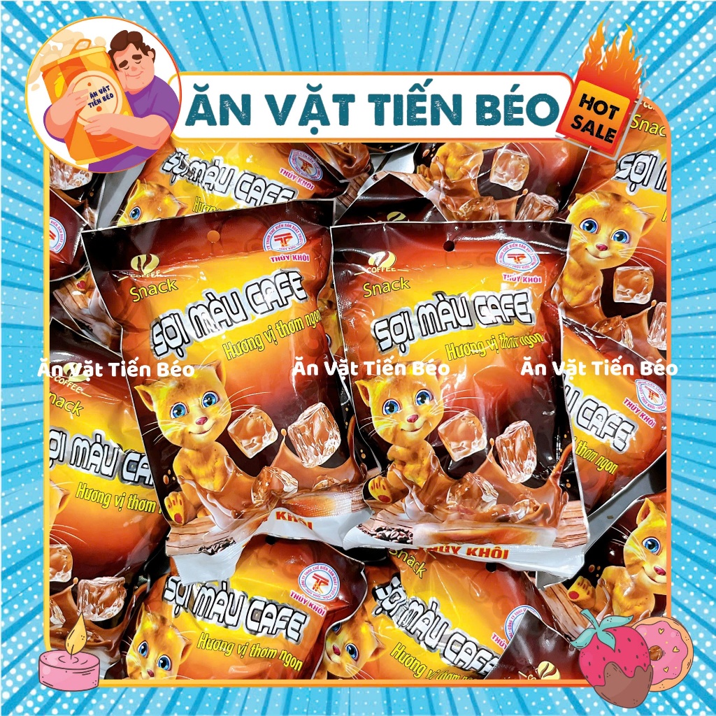 [BỊCH 30 GÓI] Snack Sợi Màu Cafe Tăm Cay Sợi HOT, đồ ăn vặt tuổi thơ, Que Tăm Cay Tuổi Thơ