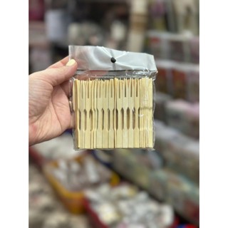 100 cái dĩa gỗ 2 xiên dùng để ăn hoa quả ăn cỡ 8.5cm dùng 1 lần