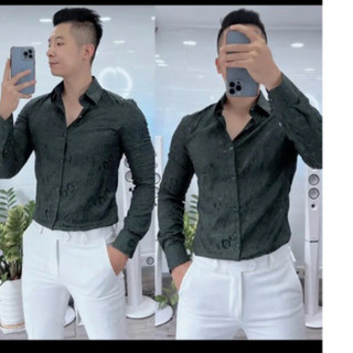 Sơ mi lụa gấm tuyết cao cấp, sơ mi cộc tay