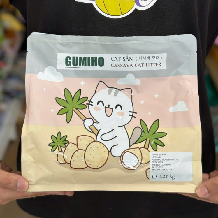Cát sắn vệ sinh cho mèo Gumiho túi 1,25kg