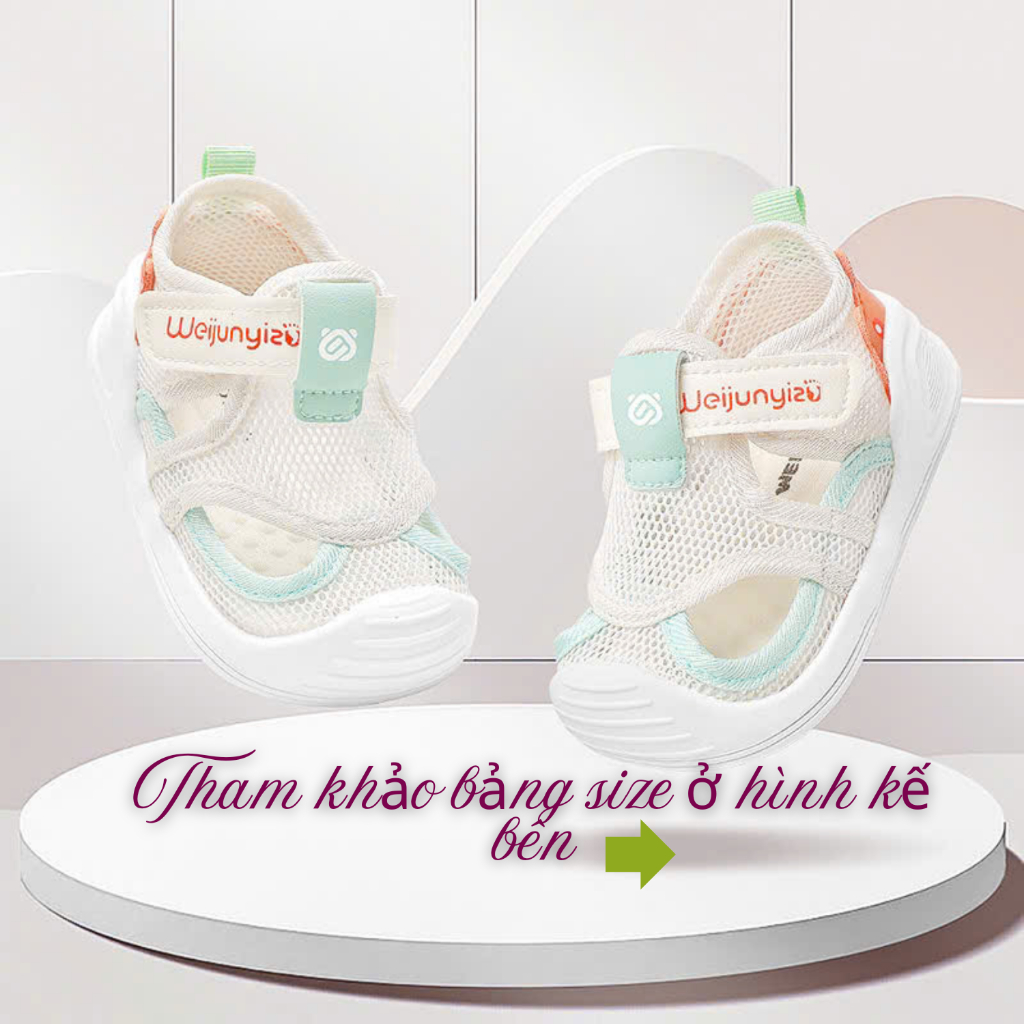 Giày tập đi cho bé hỗ trợ chống bẹt bàn chân Weijunyiz