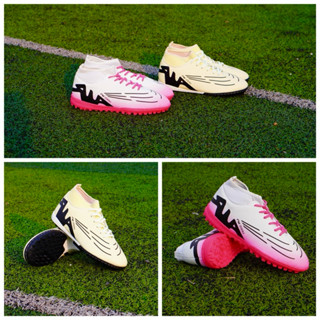 Giày đá bóng Cổ Cao màu Trà Sữa Siêu Hot [ Tặng Tất Dệt Kim ]