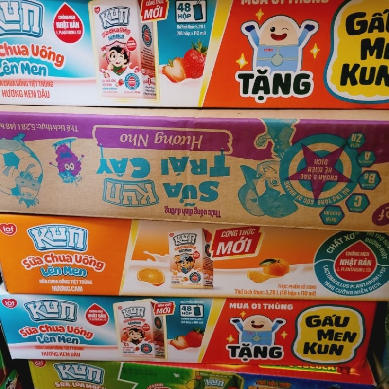 Thùng sữa chua uống tiệt trùng Kun 110