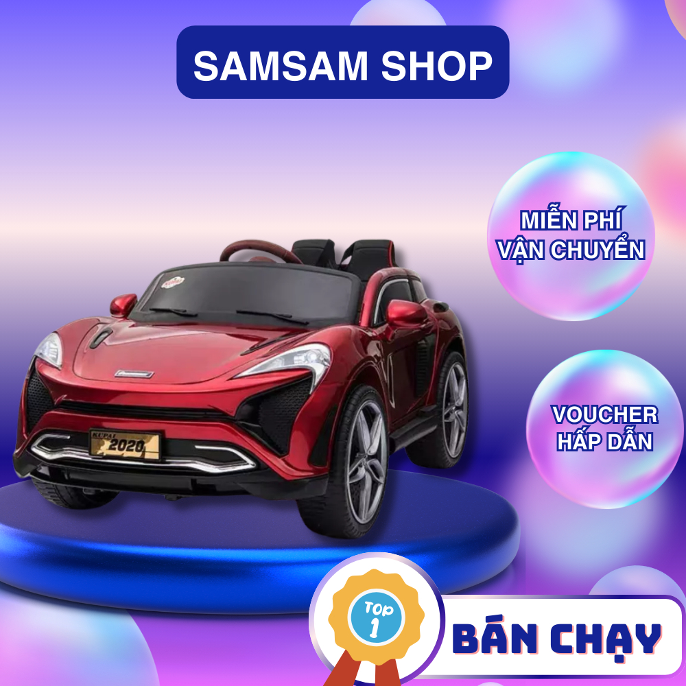 Xe Ô Tô Điện Trẻ Em Cao Cấp KUPAI 2020 - 4 Động Cơ, Nhún, Điều Khiển Từ Xa 50m
