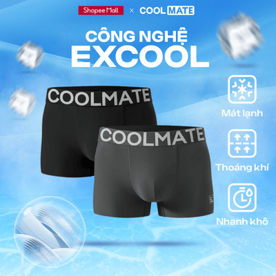 [MUA 2 GIẢM 5%]Combo 2 quần Lót Nam Trunk Excool Clean Cut II Coolmate thoáng mát, thấm hút