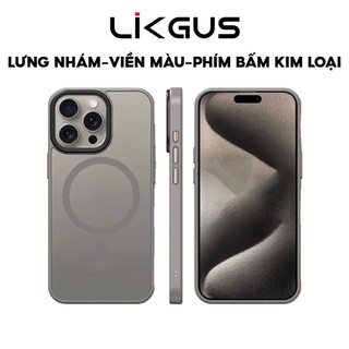  Ốp Lưng LIKGUS - Lưng Nhám Hỗ Trợ Sạc Không Dây-Viền TPU Dẻo Chống Sốc Cho IP 11-12-13-14-15-16 
