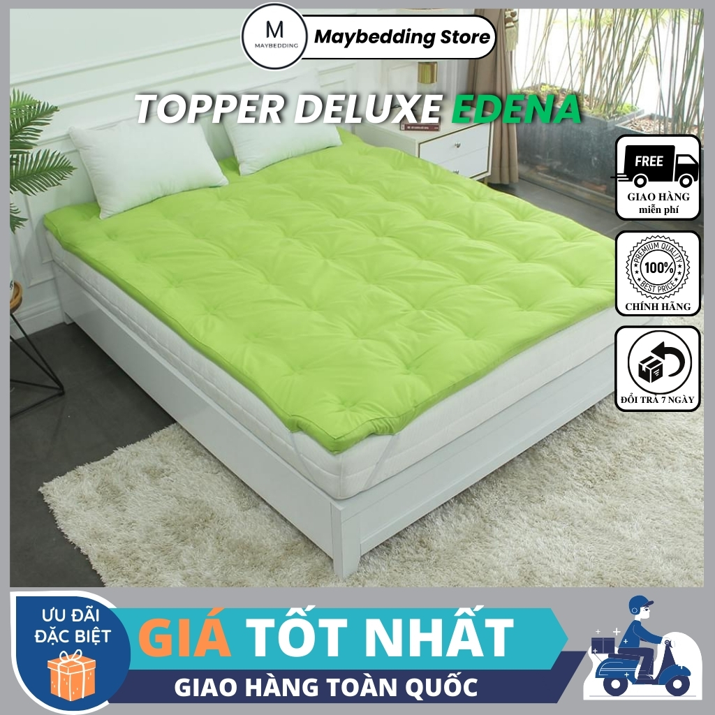 Topper Deluxe EDENA, Tấm Lót, Làm Mềm Nệm (Màu Xanh Lá) - Hàng Chính Hãng