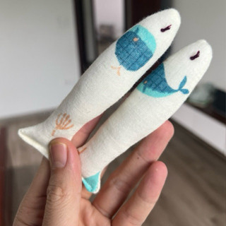  Set 2 củ cà rốt nhồi bông cầm tay chống giật mình cho bé làm đồ chơi chất liệu muslin nhà CindyKids 