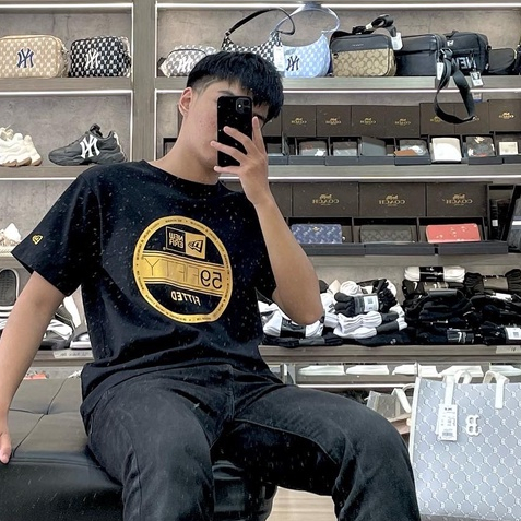 [CHÍNH HÃNG] Áo Thun New Era - 59 Fifty - Fitted *Đen* - Code: A12211-471
