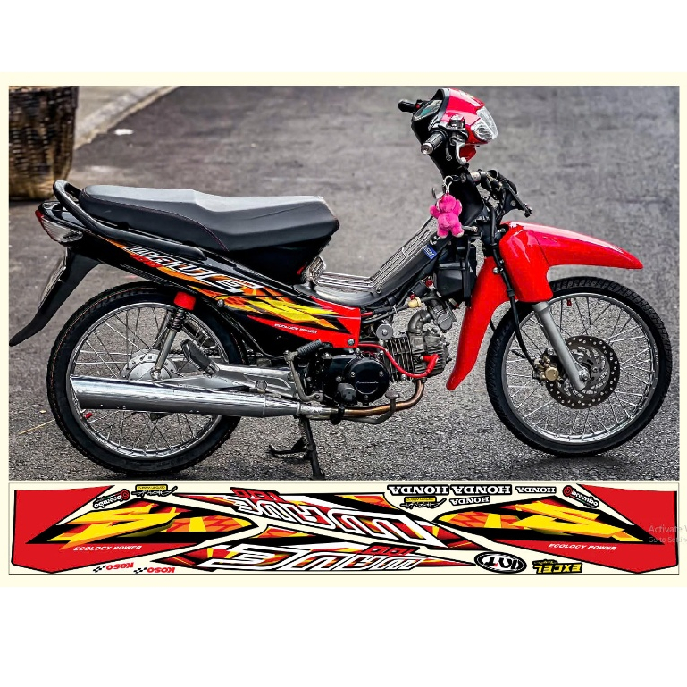 Tem Rời wave s 100 đỏ đen decal 3 lớp