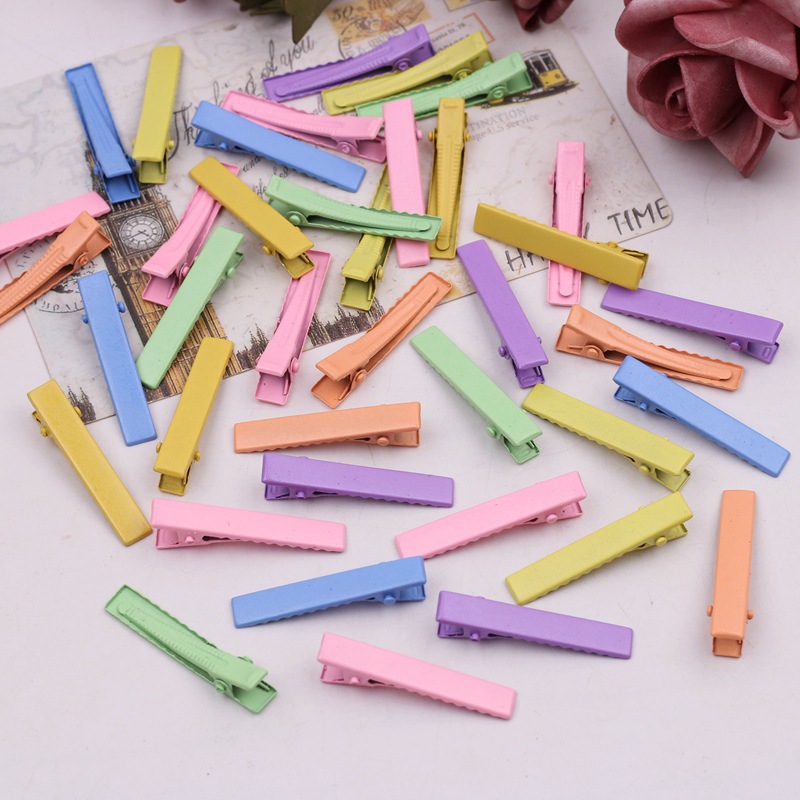 10 Phôi kẹp mỏ vịt size 2.0cm nhiều màu