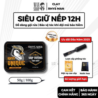  Sáp vuốt tóc nam Rhys Man Clay 50g | 100g chính hãng gel wax giữ nếp tóc - Waxshop 