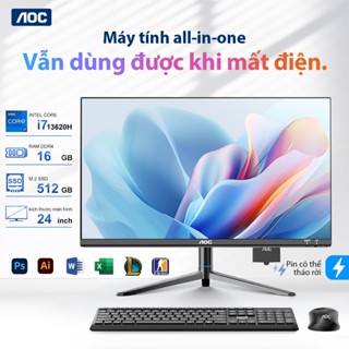 Máy tính All In One AOC A99 i5-12450H i7-13620H RAM 16GB DDR4, 512GB SSD Màn hình 23.8 Inch Pin UPS tháo rời