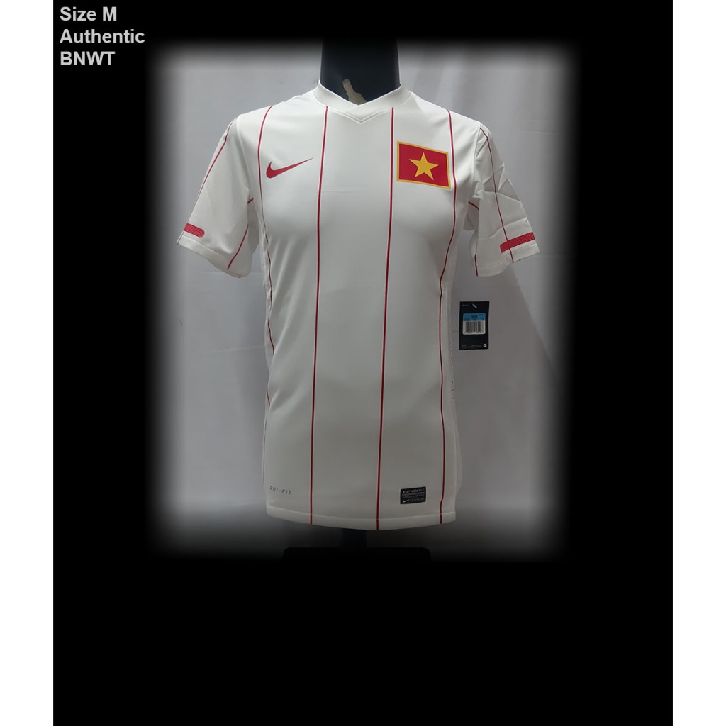 CHÍNH HÃNG Áo đấu cầu thủ bóng đá Việt Nam 2010-2011 away trắng shirt jersey Vietnam 379622 player a