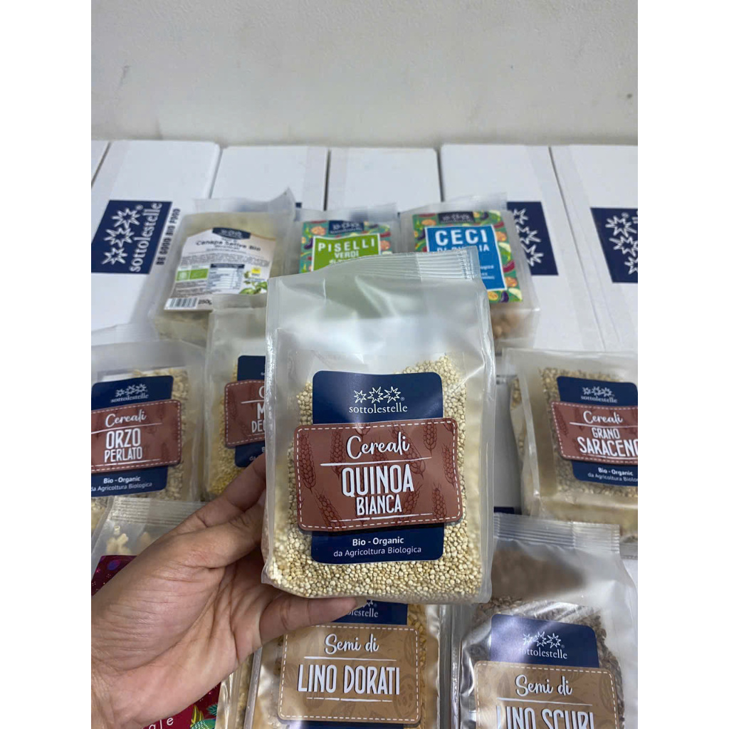 Hạt Quinoa (hạt diêm mạch) trắng hữu cơ (Organic Quinoa) - Sottolestelle - 200g & 500g
