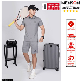 Bộ thể thao nam mùa hè cao cấp Hàng Hiệu Menson MH5-T634 Bộ quần áo thể thao nam cộc tay mặc nhà chuẩn 2025