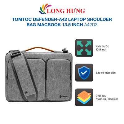 Túi xách chống sốc Tomtoc Defender-A42 Laptop Shoulder Bag MacBook 13.5 inch A42D3 - Hàng chính hãng