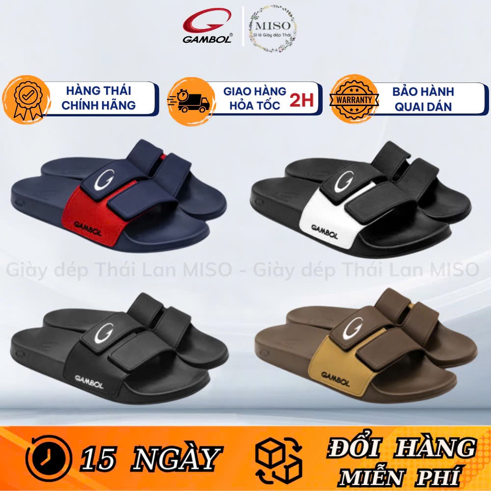 Dép Nam Quai Dán Thái Lan GAMBOL 43111 Thời Trang Chính Hãng Cao Su Siêu Nhẹ SiêuÊm Chống Trơn Trượt